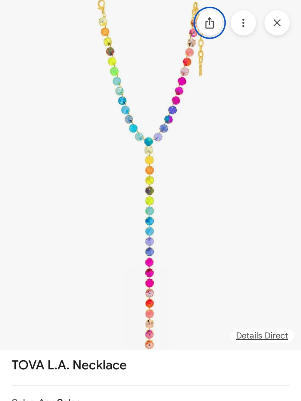 TOA LA necklace Candy Crush antique gold